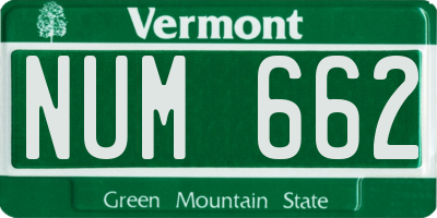 VT license plate NUM662