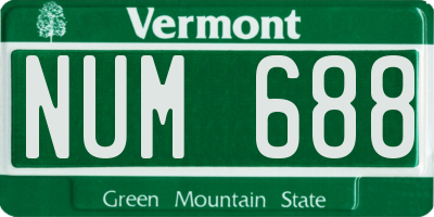 VT license plate NUM688
