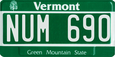 VT license plate NUM690