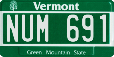 VT license plate NUM691