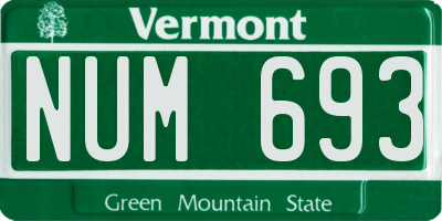 VT license plate NUM693