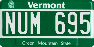 VT license plate NUM695