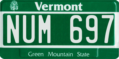 VT license plate NUM697