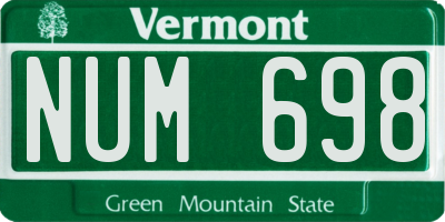 VT license plate NUM698