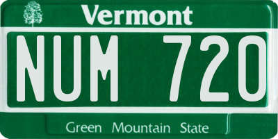 VT license plate NUM720