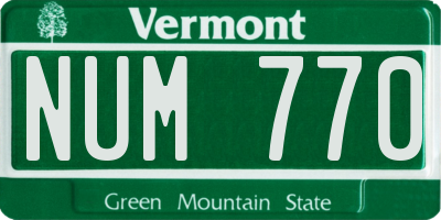 VT license plate NUM770