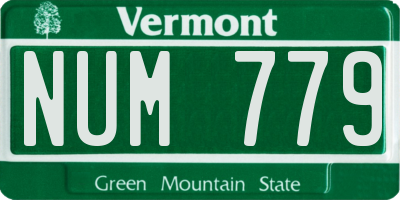 VT license plate NUM779