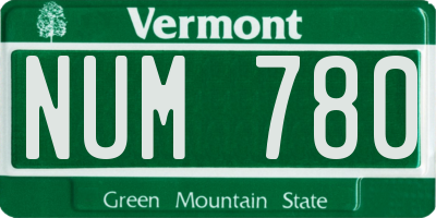 VT license plate NUM780