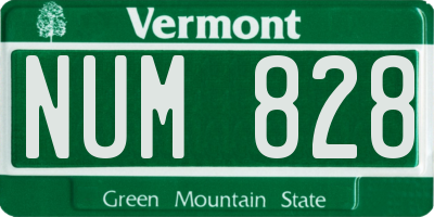 VT license plate NUM828