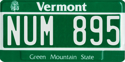 VT license plate NUM895