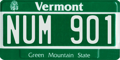 VT license plate NUM901