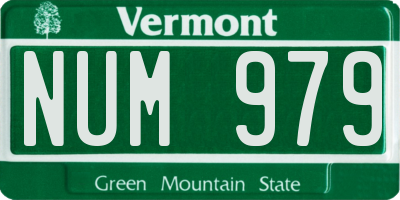 VT license plate NUM979