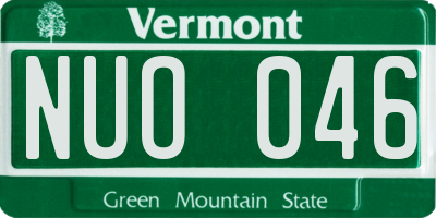 VT license plate NUO046