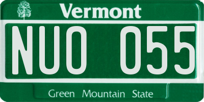 VT license plate NUO055