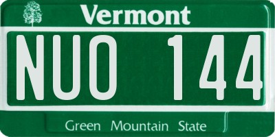 VT license plate NUO144