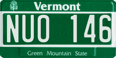VT license plate NUO146