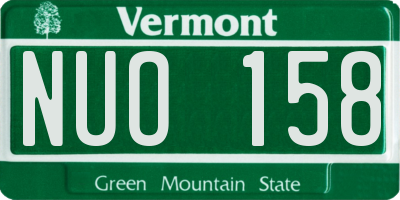 VT license plate NUO158