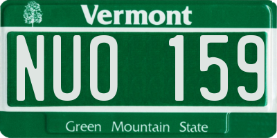 VT license plate NUO159