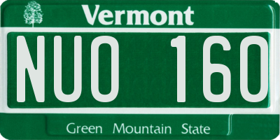 VT license plate NUO160