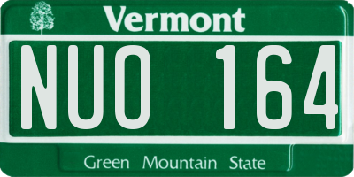 VT license plate NUO164