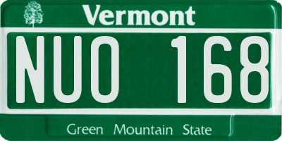 VT license plate NUO168