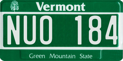 VT license plate NUO184
