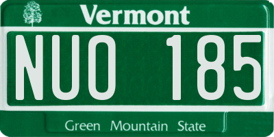 VT license plate NUO185