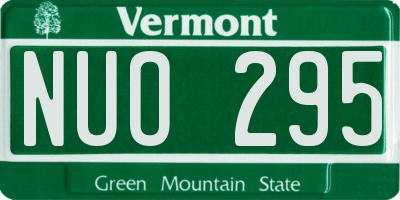 VT license plate NUO295