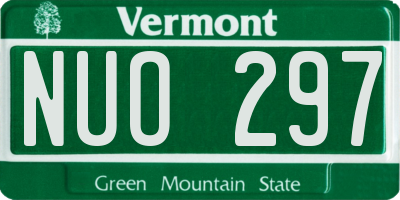 VT license plate NUO297