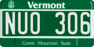 VT license plate NUO306