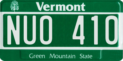 VT license plate NUO410