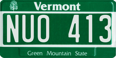 VT license plate NUO413