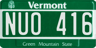VT license plate NUO416