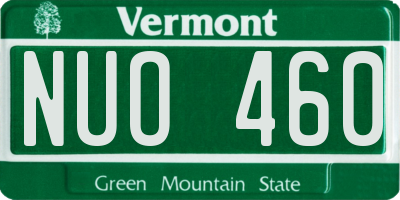 VT license plate NUO460