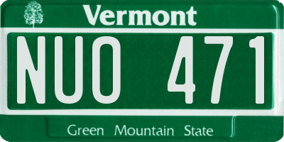 VT license plate NUO471