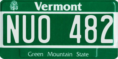 VT license plate NUO482