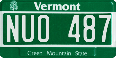 VT license plate NUO487