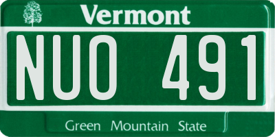VT license plate NUO491