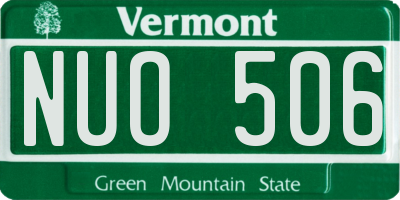 VT license plate NUO506