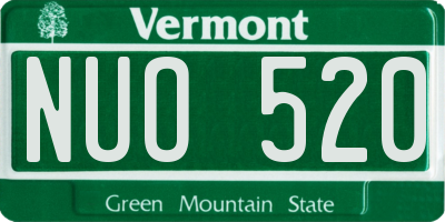 VT license plate NUO520