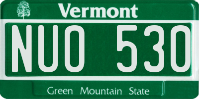 VT license plate NUO530