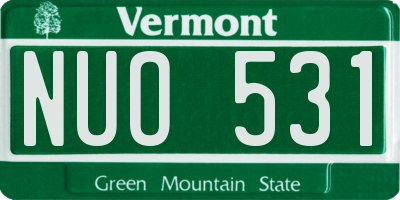 VT license plate NUO531