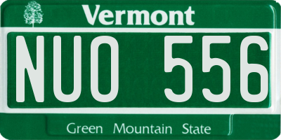 VT license plate NUO556