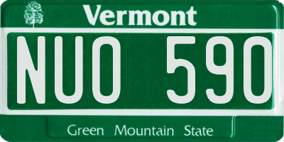 VT license plate NUO590