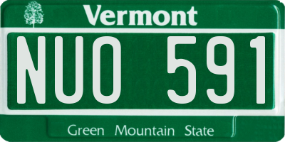 VT license plate NUO591