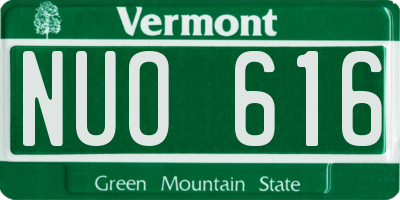 VT license plate NUO616