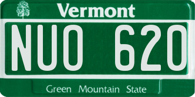 VT license plate NUO620