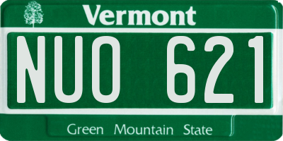 VT license plate NUO621