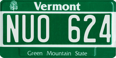 VT license plate NUO624