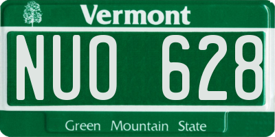 VT license plate NUO628
